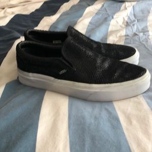 Slip-on Black Glitter Vans